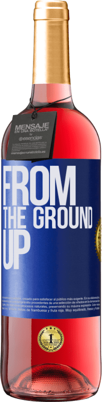 29,95 € Envío gratis | Vino Rosado Edición ROSÉ From The Ground Up Etiqueta Azul. Etiqueta personalizable Vino joven Cosecha 2024 Tempranillo