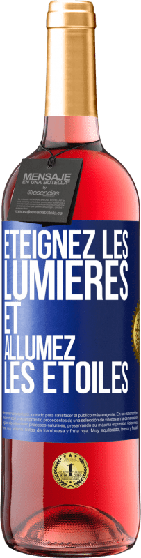 29,95 € Envoi gratuit | Vin rosé Édition ROSÉ Éteignez les lumières et allumez les étoiles Étiquette Bleue. Étiquette personnalisable Vin jeune Récolte 2024 Tempranillo