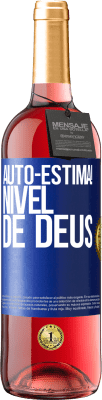 29,95 € Envio grátis | Vinho rosé Edição ROSÉ Auto-estima! Nível de Deus Etiqueta Azul. Etiqueta personalizável Vinho jovem Colheita 2024 Tempranillo