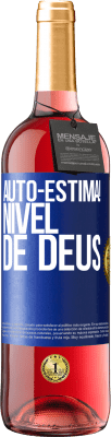29,95 € Envio grátis | Vinho rosé Edição ROSÉ Auto-estima! Nível de Deus Etiqueta Azul. Etiqueta personalizável Vinho jovem Colheita 2025 Tempranillo