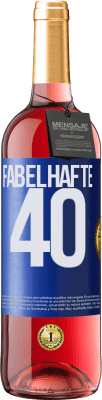 29,95 € Kostenloser Versand | Roséwein ROSÉ Ausgabe Fabelhafte 40 Blaue Markierung. Anpassbares Etikett Junger Wein Ernte 2024 Tempranillo