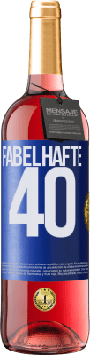 29,95 € Kostenloser Versand | Roséwein ROSÉ Ausgabe Fabelhafte 40 Blaue Markierung. Anpassbares Etikett Junger Wein Ernte 2025 Tempranillo
