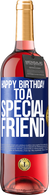 29,95 € Free Shipping | Rosé Wine ROSÉ Edition Happy birthday to a special friend Blue Label. Customizable label Young wine Harvest 2023 Tempranillo