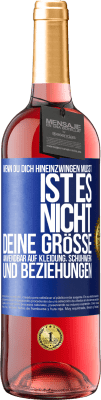 29,95 € Kostenloser Versand | Roséwein ROSÉ Ausgabe Wenn du dich hineinzwingen musst, ist es nicht deine Größe. Anwendbar auf Kleidung, Schuhwerk und Beziehungen Blaue Markierung. Anpassbares Etikett Junger Wein Ernte 2023 Tempranillo