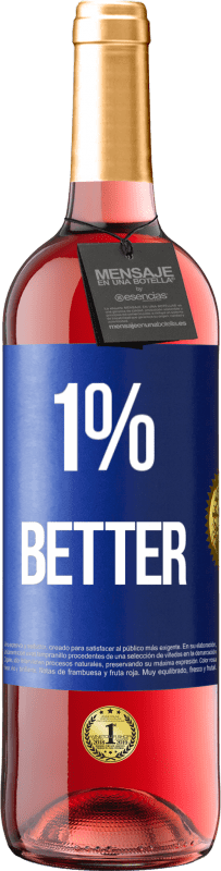 29,95 € Kostenloser Versand | Roséwein ROSÉ Ausgabe 1% Better Blaue Markierung. Anpassbares Etikett Junger Wein Ernte 2025 Tempranillo