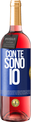 29,95 € Spedizione Gratuita | Vino rosato Edizione ROSÉ Con te sono io Etichetta Blu. Etichetta personalizzabile Vino giovane Raccogliere 2023 Tempranillo