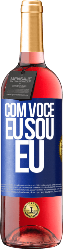 29,95 € Envio grátis | Vinho rosé Edição ROSÉ Com você eu sou eu Etiqueta Azul. Etiqueta personalizável Vinho jovem Colheita 2023 Tempranillo