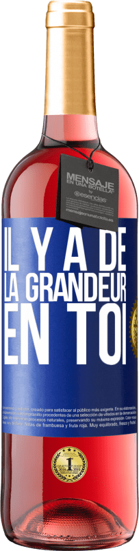 29,95 € Envoi gratuit | Vin rosé Édition ROSÉ Il y a de la grandeur en toi Étiquette Bleue. Étiquette personnalisable Vin jeune Récolte 2023 Tempranillo