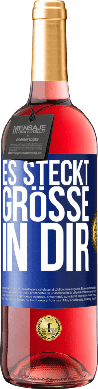 29,95 € Kostenloser Versand | Roséwein ROSÉ Ausgabe Es steckt Größe in dir Blaue Markierung. Anpassbares Etikett Junger Wein Ernte 2024 Tempranillo