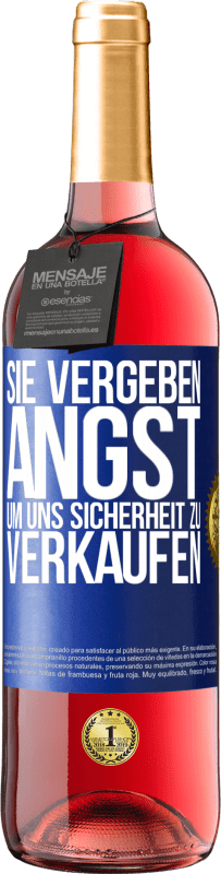 29,95 € Kostenloser Versand | Roséwein ROSÉ Ausgabe Sie vergeben Angst, um uns Sicherheit zu verkaufen Blaue Markierung. Anpassbares Etikett Junger Wein Ernte 2023 Tempranillo