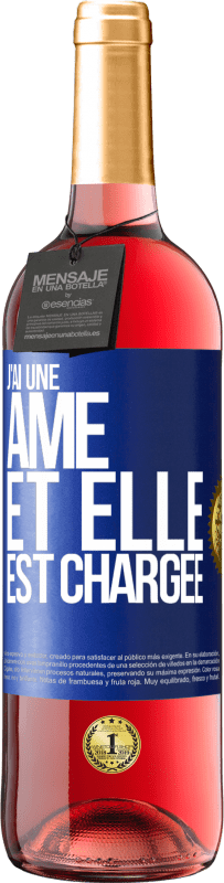 29,95 € Envoi gratuit | Vin rosé Édition ROSÉ J'ai une âme et elle est chargée Étiquette Bleue. Étiquette personnalisable Vin jeune Récolte 2025 Tempranillo