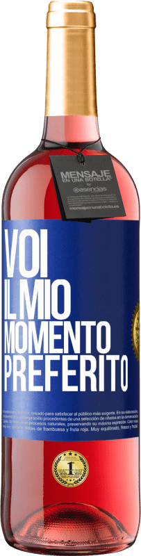 29,95 € Spedizione Gratuita | Vino rosato Edizione ROSÉ Voi. Il mio momento preferito Etichetta Blu. Etichetta personalizzabile Vino giovane Raccogliere 2025 Tempranillo