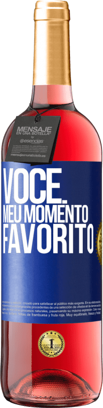 29,95 € Envio grátis | Vinho rosé Edição ROSÉ Você. Meu momento favorito Etiqueta Azul. Etiqueta personalizável Vinho jovem Colheita 2023 Tempranillo