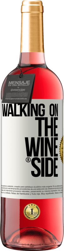 29,95 € Envoi gratuit | Vin rosé Édition ROSÉ Walking on the Wine Side® Étiquette Blanche. Étiquette personnalisable Vin jeune Récolte 2023 Tempranillo