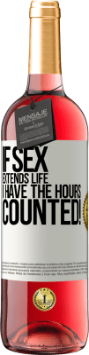 29,95 € Free Shipping | Rosé Wine ROSÉ Edition If sex extends life I have the hours counted! White Label. Customizable label Young wine Harvest 2025 Tempranillo