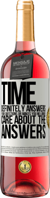 29,95 € 送料無料 | ロゼワイン ROSÉエディション 時間は間違いなく質問に答えるか、答えを気にしなくなります ホワイトラベル. カスタマイズ可能なラベル 若いワイン 収穫 2024 Tempranillo