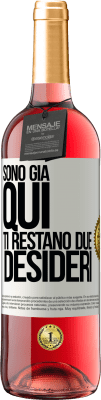 29,95 € Spedizione Gratuita | Vino rosato Edizione ROSÉ Sono già qui. Ti restano due desideri Etichetta Bianca. Etichetta personalizzabile Vino giovane Raccogliere 2024 Tempranillo