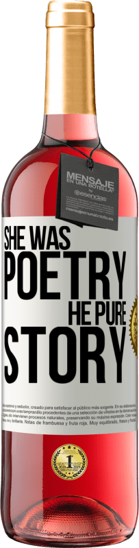 29,95 € Free Shipping | Rosé Wine ROSÉ Edition She was poetry, he pure story White Label. Customizable label Young wine Harvest 2022 Tempranillo