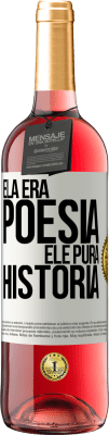 29,95 € Envio grátis | Vinho rosé Edição ROSÉ Ela era poesia, ele pura história Etiqueta Branca. Etiqueta personalizável Vinho jovem Colheita 2024 Tempranillo