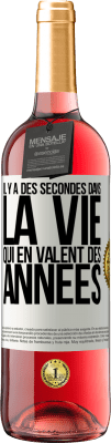 29,95 € Envoi gratuit | Vin rosé Édition ROSÉ Il y a des secondes dans la vie qui en valent des années Étiquette Blanche. Étiquette personnalisable Vin jeune Récolte 2025 Tempranillo