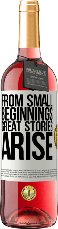 29,95 € Free Shipping | Rosé Wine ROSÉ Edition From small beginnings great stories arise White Label. Customizable label Young wine Harvest 2024 Tempranillo