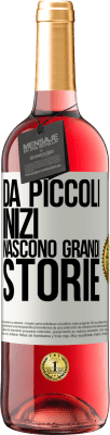 29,95 € Spedizione Gratuita | Vino rosato Edizione ROSÉ Da piccoli inizi nascono grandi storie Etichetta Bianca. Etichetta personalizzabile Vino giovane Raccogliere 2023 Tempranillo