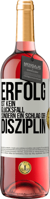 29,95 € Kostenloser Versand | Roséwein ROSÉ Ausgabe Erfolg ist kein Glücksfall, sondern ein Schlag der Disziplin Weißes Etikett. Anpassbares Etikett Junger Wein Ernte 2025 Tempranillo