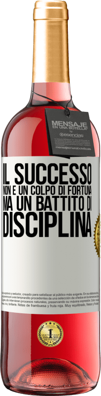 29,95 € Spedizione Gratuita | Vino rosato Edizione ROSÉ Il successo non è un colpo di fortuna, ma un battito di disciplina Etichetta Bianca. Etichetta personalizzabile Vino giovane Raccogliere 2025 Tempranillo