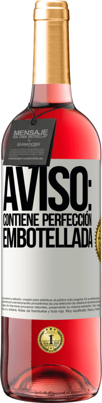 29,95 € Envío gratis | Vino Rosado Edición ROSÉ Aviso: contiene perfección embotellada Etiqueta Blanca. Etiqueta personalizable Vino joven Cosecha 2023 Tempranillo