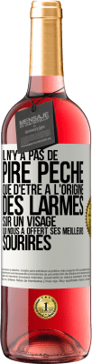 29,95 € Envoi gratuit | Vin rosé Édition ROSÉ Il n'y a pas de pire péché que d'être à l'origine des larmes sur un visage qui nous a offert ses meilleurs sourires Étiquette Blanche. Étiquette personnalisable Vin jeune Récolte 2025 Tempranillo