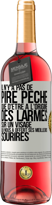 29,95 € Envoi gratuit | Vin rosé Édition ROSÉ Il n'y a pas de pire péché que d'être à l'origine des larmes sur un visage qui nous a offert ses meilleurs sourires Étiquette Blanche. Étiquette personnalisable Vin jeune Récolte 2024 Tempranillo