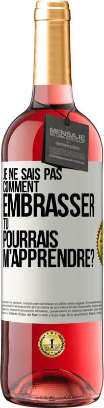 29,95 € Envoi gratuit | Vin rosé Édition ROSÉ Je ne sais pas comment embrasser, tu pourrais m'apprendre? Étiquette Blanche. Étiquette personnalisable Vin jeune Récolte 2024 Tempranillo