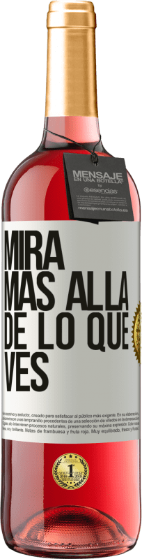 29,95 € Envío gratis | Vino Rosado Edición ROSÉ Mira más allá de lo que ves Etiqueta Blanca. Etiqueta personalizable Vino joven Cosecha 2024 Tempranillo