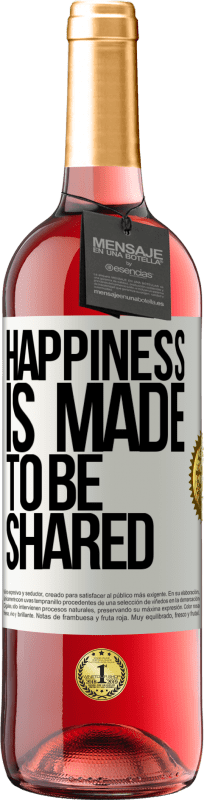29,95 € Free Shipping | Rosé Wine ROSÉ Edition Happiness is made to be shared White Label. Customizable label Young wine Harvest 2023 Tempranillo