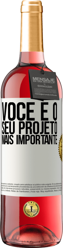 29,95 € Envio grátis | Vinho rosé Edição ROSÉ Você é o seu projeto mais importante Etiqueta Branca. Etiqueta personalizável Vinho jovem Colheita 2024 Tempranillo