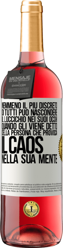 29,95 € Spedizione Gratuita | Vino rosato Edizione ROSÉ Nemmeno il più discreto di tutti può nascondere il luccichio nei suoi occhi quando gli viene detto della persona che provoca Etichetta Bianca. Etichetta personalizzabile Vino giovane Raccogliere 2024 Tempranillo