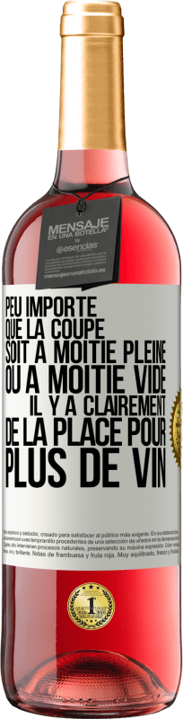 29,95 € Envoi gratuit | Vin rosé Édition ROSÉ Peu importe que la coupe soit à moitié pleine ou à moitié vide. Il y a clairement de la place pour plus de vin Étiquette Blanche. Étiquette personnalisable Vin jeune Récolte 2024 Tempranillo