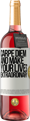 29,95 € 免费送货 | 桃红葡萄酒 ROSÉ版 Carpe Diem让您的生活变得非凡 白标. 可自定义的标签 青年酒 收成 2024 Tempranillo