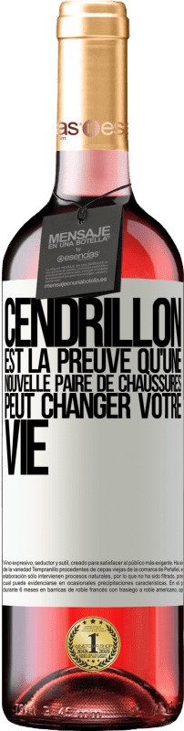 29,95 € Envoi gratuit | Vin rosé Édition ROSÉ Cendrillon est la preuve qu'une nouvelle paire de chaussures peut changer votre vie Étiquette Blanche. Étiquette personnalisable Vin jeune Récolte 2024 Tempranillo