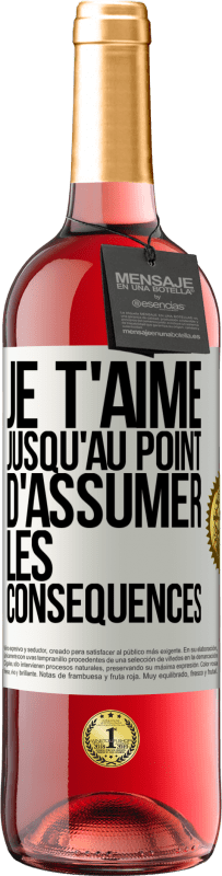 29,95 € Envoi gratuit | Vin rosé Édition ROSÉ Je t'aime jusqu'au point d'assumer les conséquences Étiquette Blanche. Étiquette personnalisable Vin jeune Récolte 2024 Tempranillo