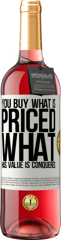 29,95 € 免费送货 | 桃红葡萄酒 ROSÉ版 您购买价格。有价值的东西被征服 白标. 可自定义的标签 青年酒 收成 2023 Tempranillo
