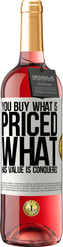 29,95 € Free Shipping | Rosé Wine ROSÉ Edition You buy what is priced. What has value is conquered White Label. Customizable label Young wine Harvest 2024 Tempranillo