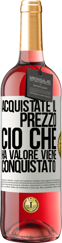 29,95 € Spedizione Gratuita | Vino rosato Edizione ROSÉ Acquistate il prezzo. Ciò che ha valore viene conquistato Etichetta Bianca. Etichetta personalizzabile Vino giovane Raccogliere 2024 Tempranillo