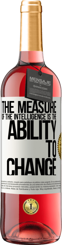 29,95 € 送料無料 | ロゼワイン ROSÉエディション 知性の尺度は変化する能力です ホワイトラベル. カスタマイズ可能なラベル 若いワイン 収穫 2025 Tempranillo