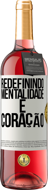 29,95 € Envio grátis | Vinho rosé Edição ROSÉ Redefinindo mentalidade e coração Etiqueta Branca. Etiqueta personalizável Vinho jovem Colheita 2024 Tempranillo
