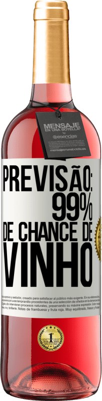 29,95 € Envio grátis | Vinho rosé Edição ROSÉ Previsão: 99% de chance de vinho Etiqueta Branca. Etiqueta personalizável Vinho jovem Colheita 2023 Tempranillo