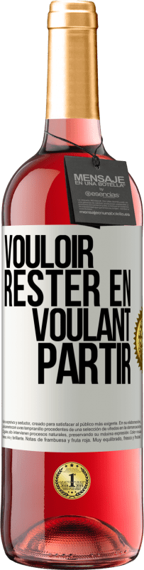 29,95 € Envoi gratuit | Vin rosé Édition ROSÉ Vouloir rester en voulant partir Étiquette Blanche. Étiquette personnalisable Vin jeune Récolte 2024 Tempranillo