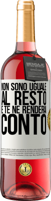 29,95 € Spedizione Gratuita | Vino rosato Edizione ROSÉ Non sono uguale al resto e te ne renderai conto Etichetta Bianca. Etichetta personalizzabile Vino giovane Raccogliere 2023 Tempranillo