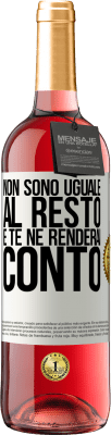 29,95 € Spedizione Gratuita | Vino rosato Edizione ROSÉ Non sono uguale al resto e te ne renderai conto Etichetta Bianca. Etichetta personalizzabile Vino giovane Raccogliere 2025 Tempranillo
