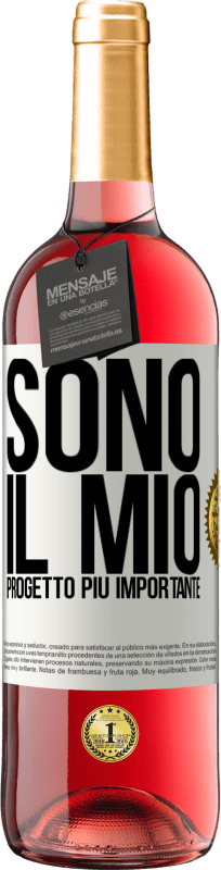 29,95 € Spedizione Gratuita | Vino rosato Edizione ROSÉ Sono il mio progetto più importante Etichetta Bianca. Etichetta personalizzabile Vino giovane Raccogliere 2024 Tempranillo